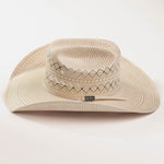 10X Cowboy Cruz tan and ivory cowboy hat side angle