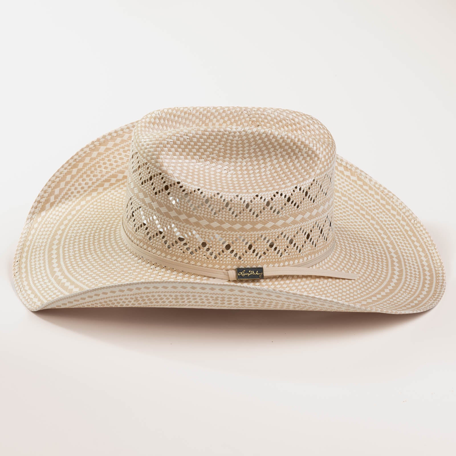 10X Cowboy Cruz tan and ivory cowboy hat side angle