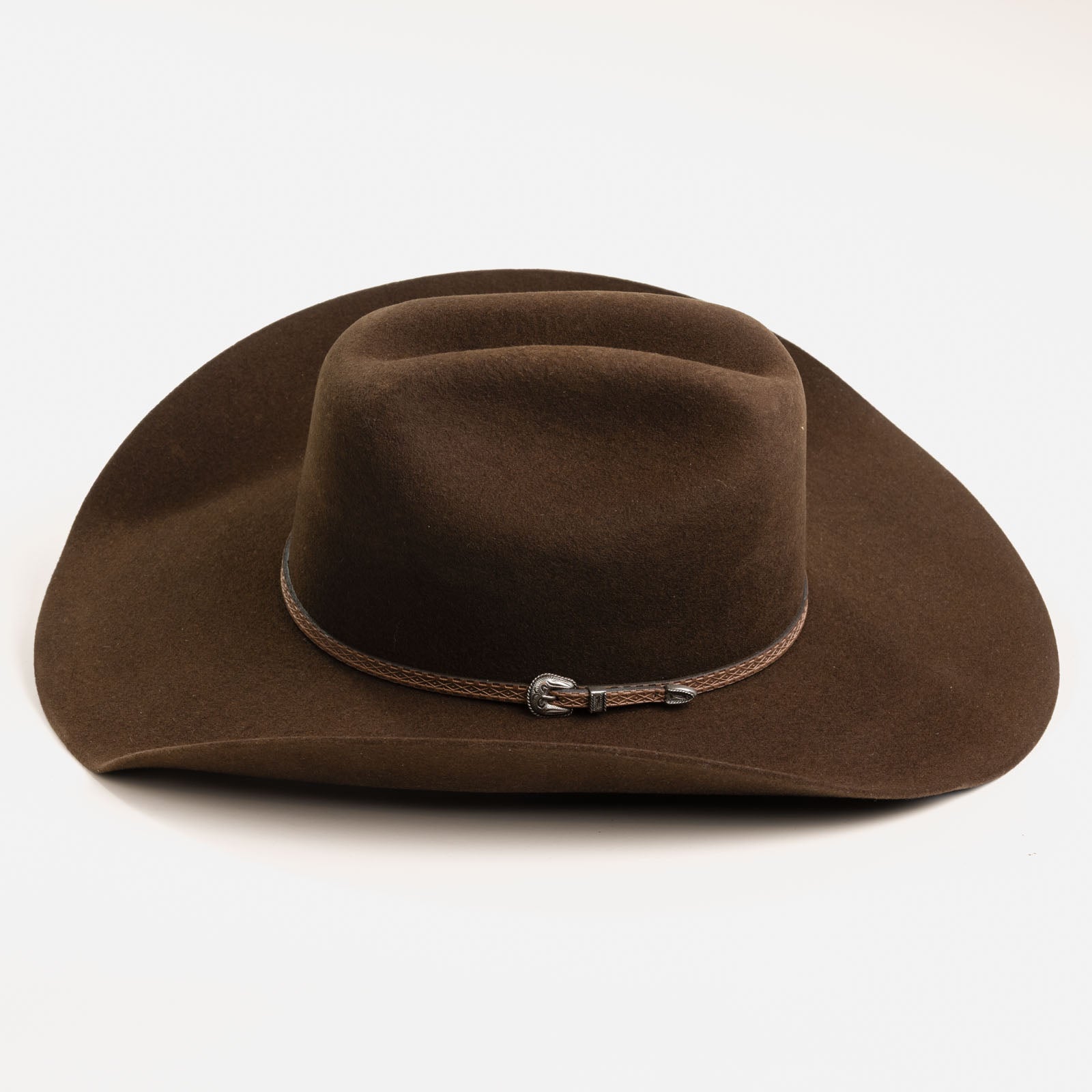 3X Bandera brown cowboy hat left-side angle