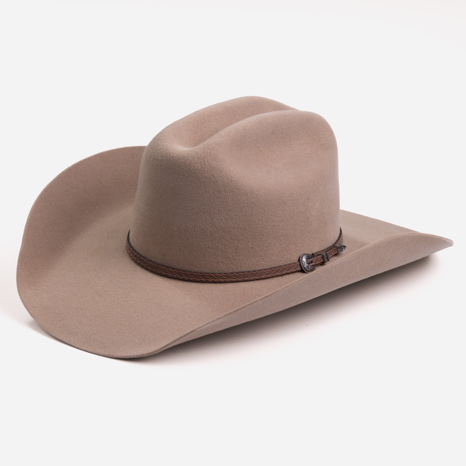 3X Bandera fawn cowboy hat three-quarter angle