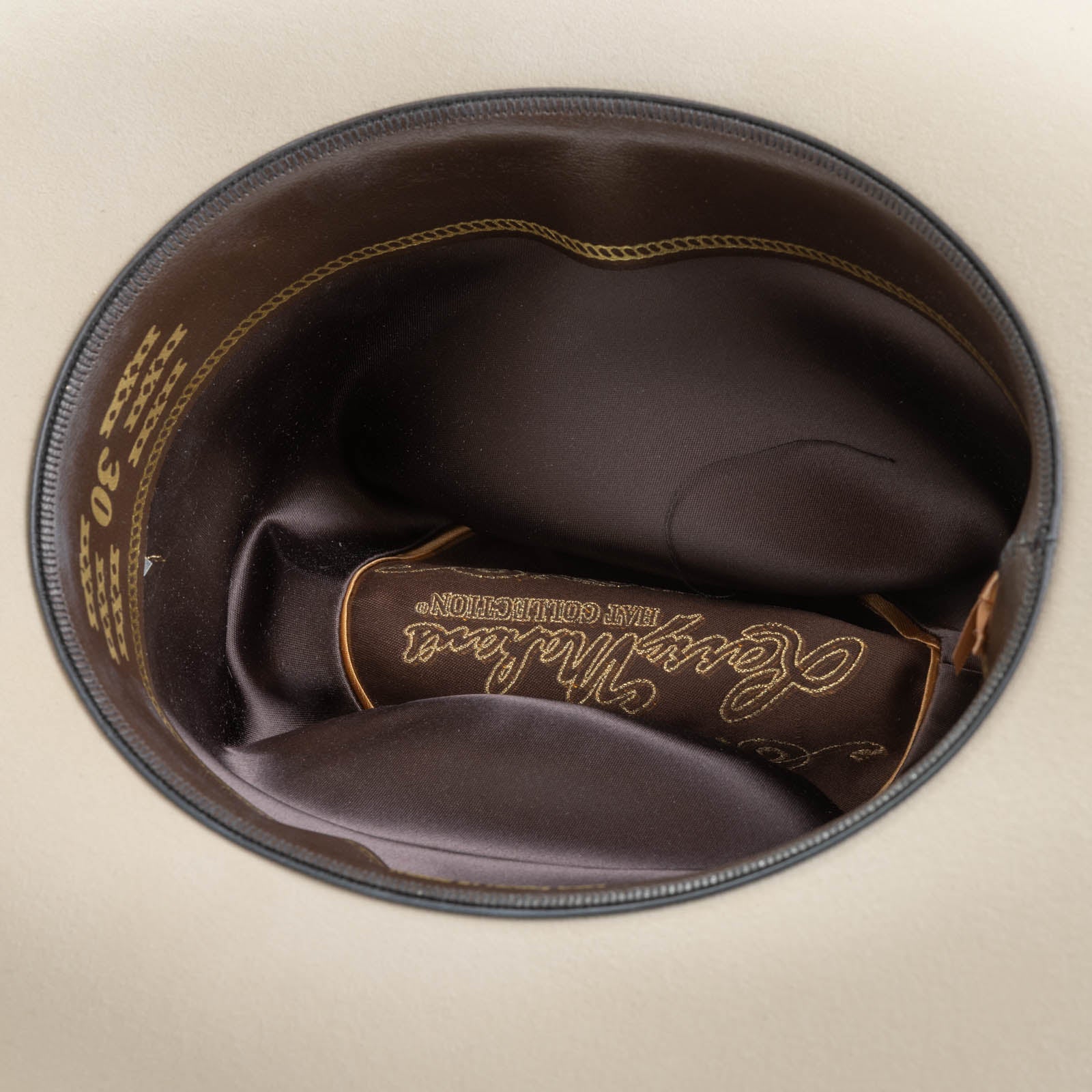 30X El Rey belly cowboy hat under brim angle
