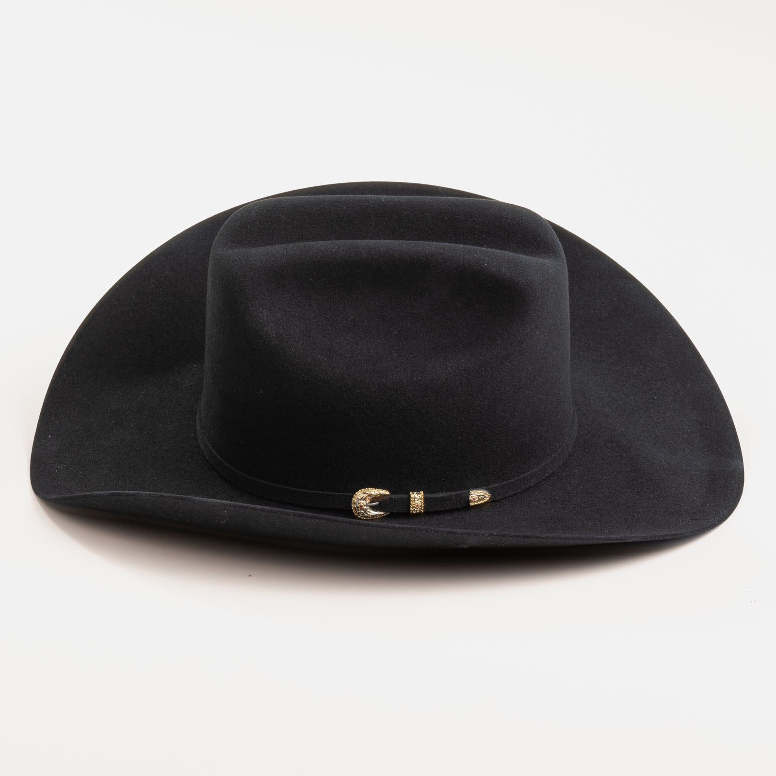 30X El Rey black cowboy hat left-side angle