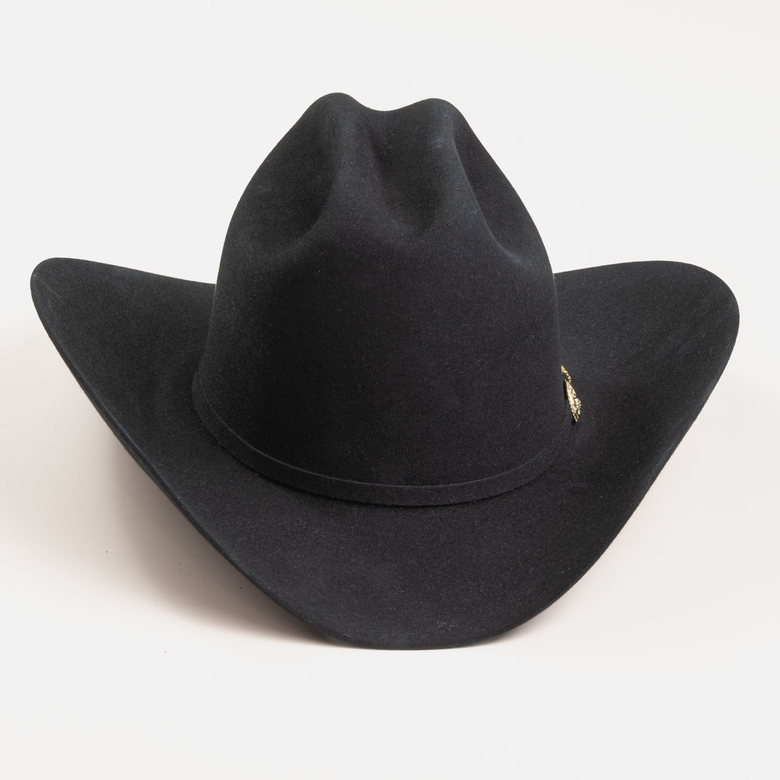 30X El Rey black cowboy hat front angle