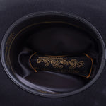 30X El Rey black cowboy hat under brim angle
