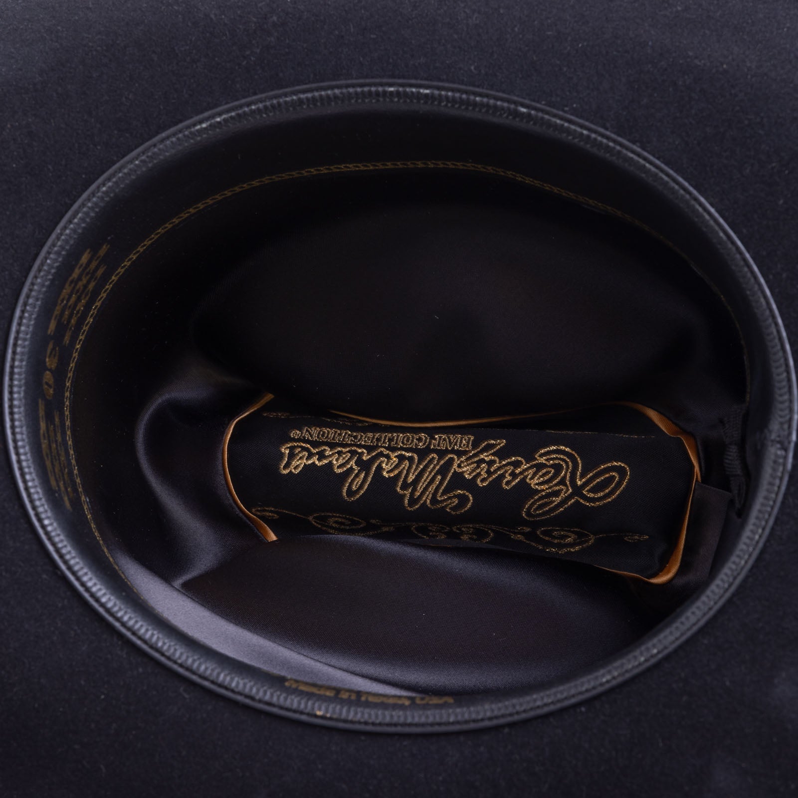 30X El Rey black cowboy hat under brim angle