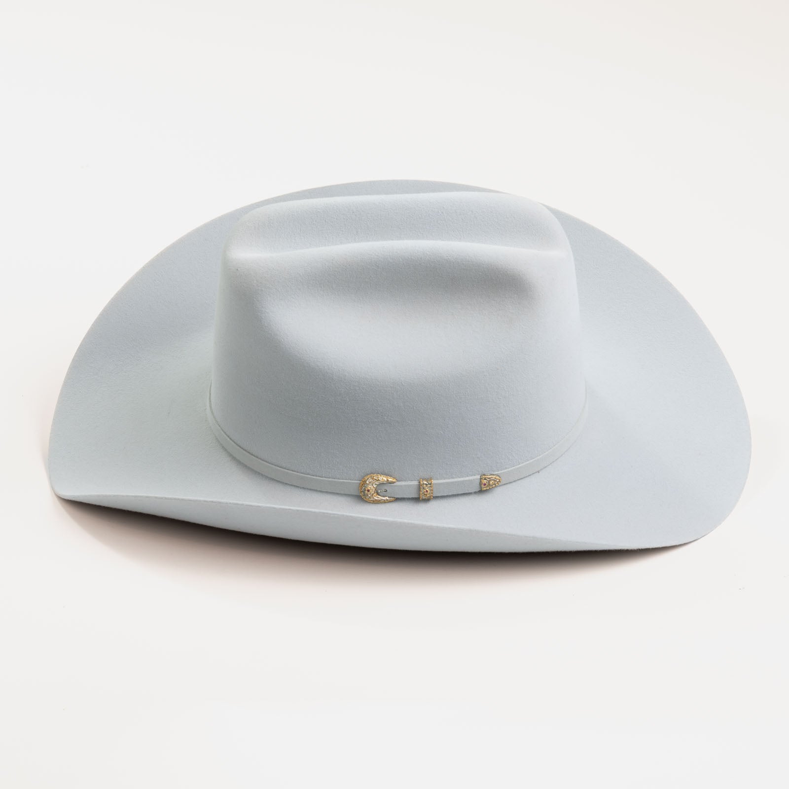 30X El Rey platinum cowboy hat left-side angle