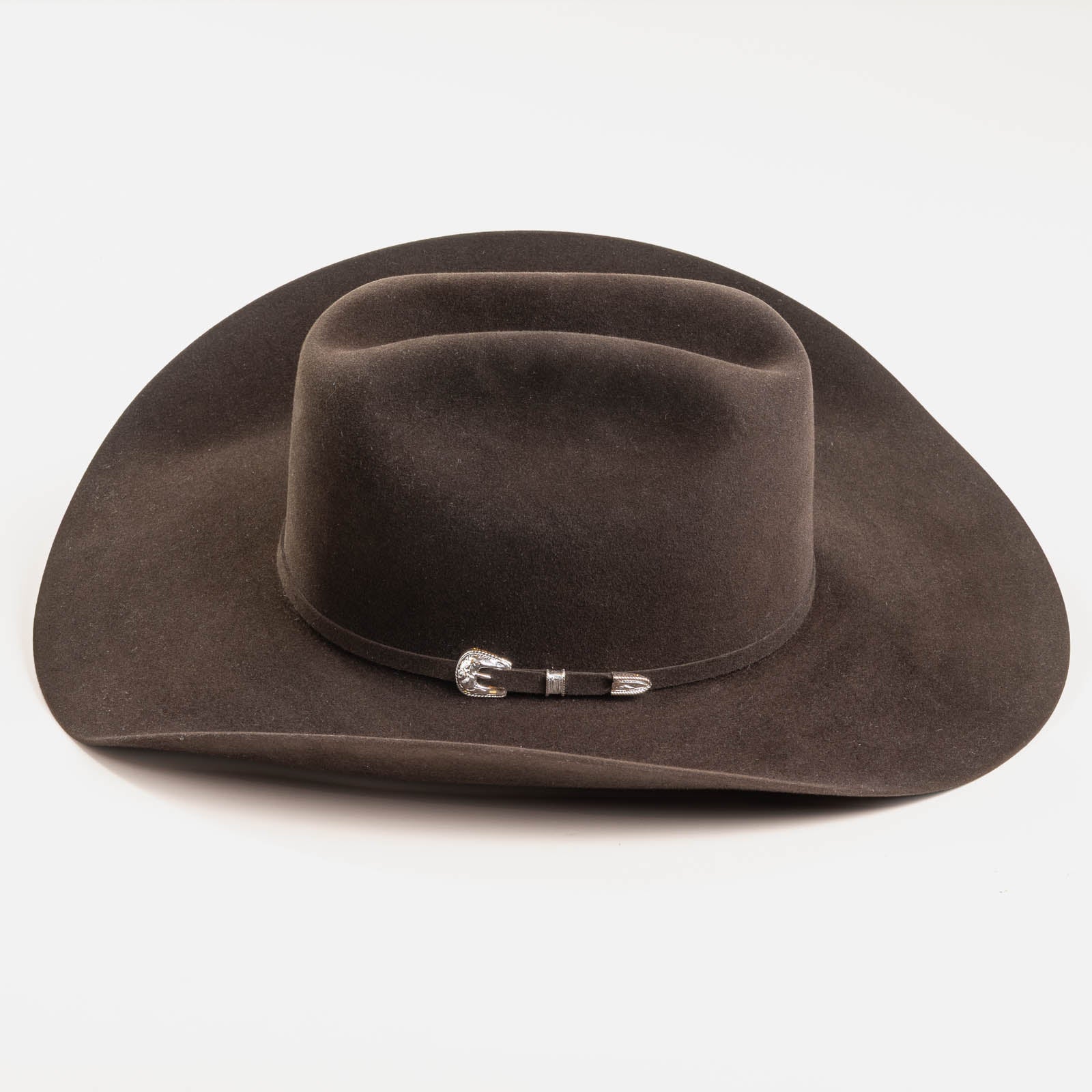 20X Pinnacle brown cowboy hat left-side angle