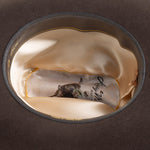 6X El Oro brown cowboy hat under side angle