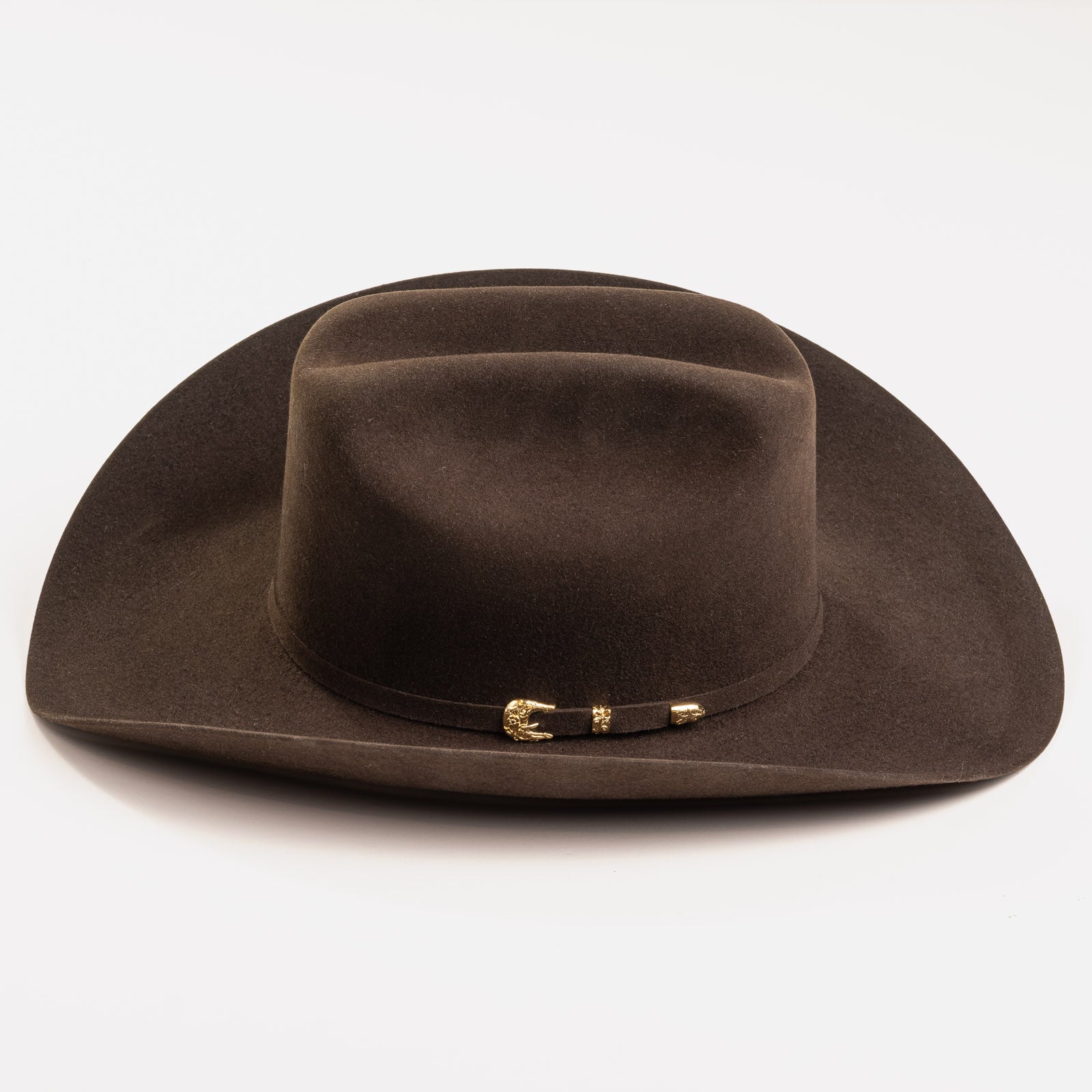 6X El Oro brown cowboy hat side angle