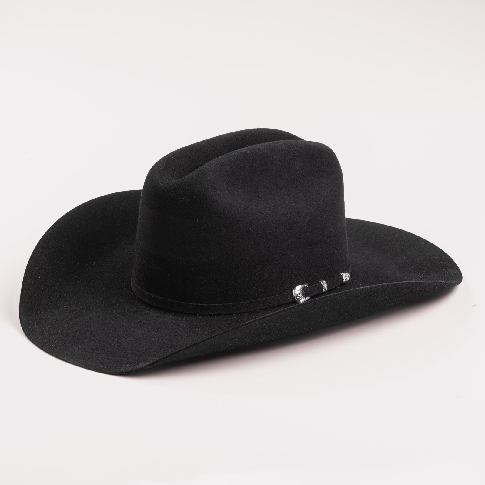 6X Lockhart black cowboy hat three-quarter angle