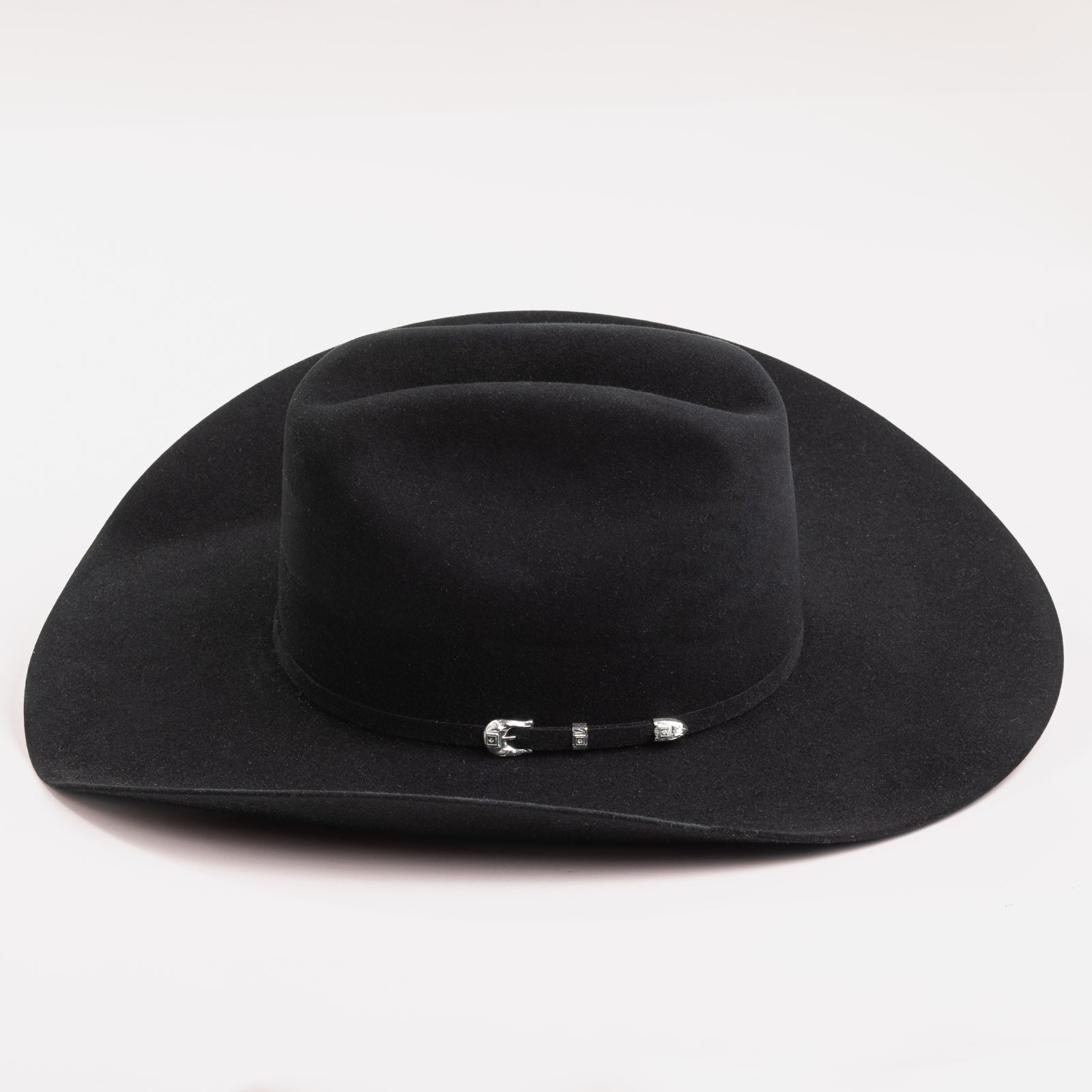 6X Lockhart black cowboy hat left side angle