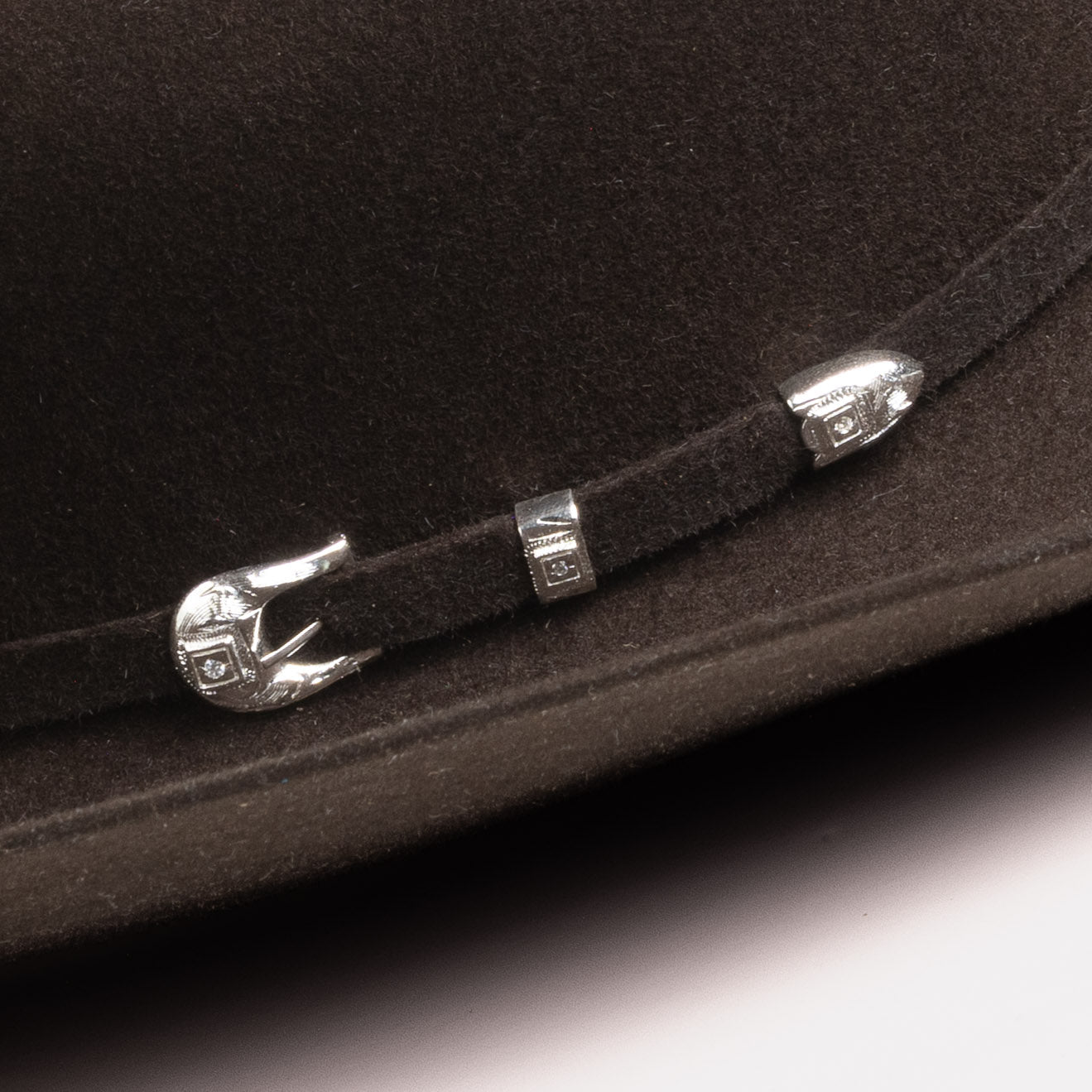 6X Lockhart brown cowboy hat close up three-quarter angle