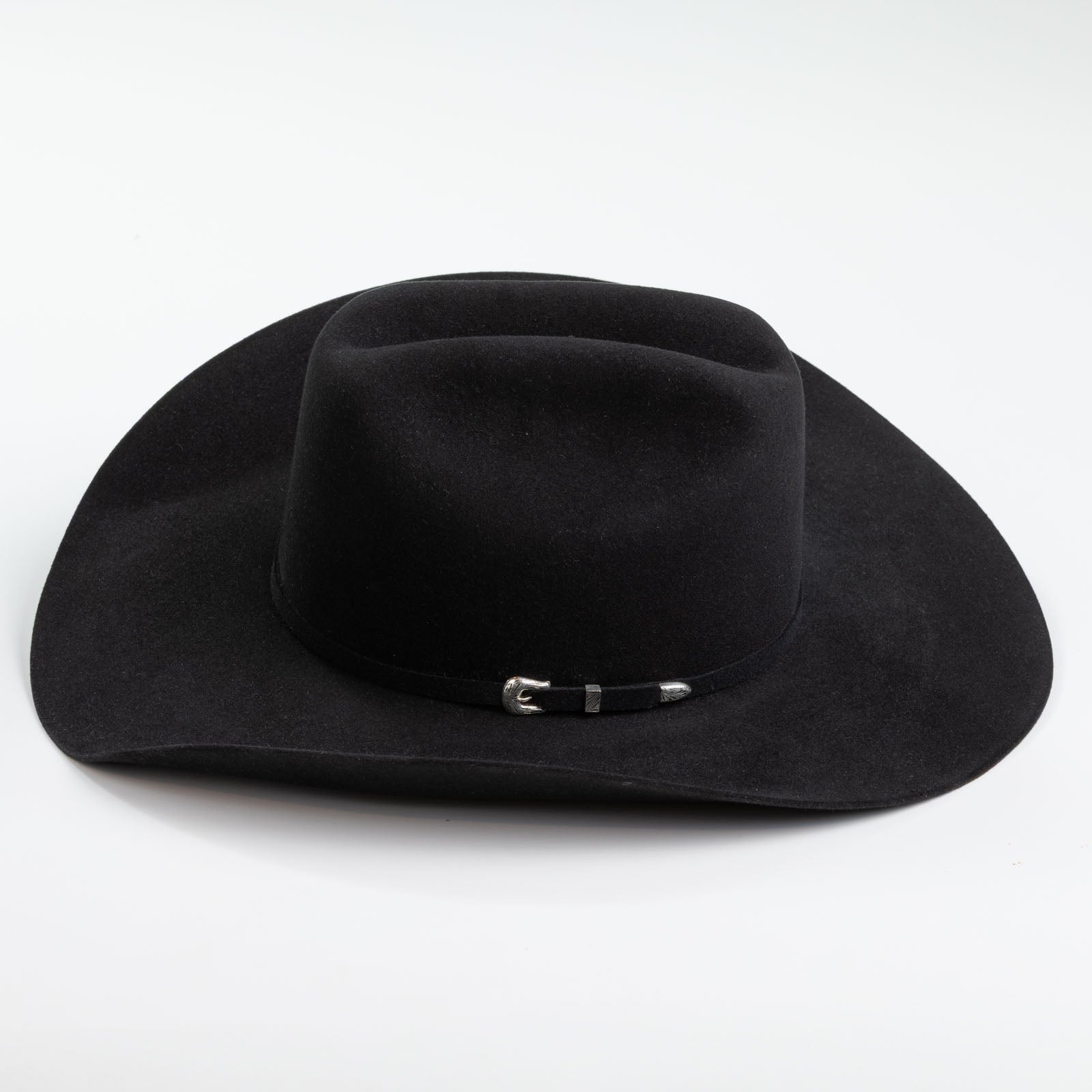 5X Fort Worth black cowboy hat left-side angle