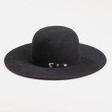 10X Douglas Open Crown black cowboy hat left-side angle