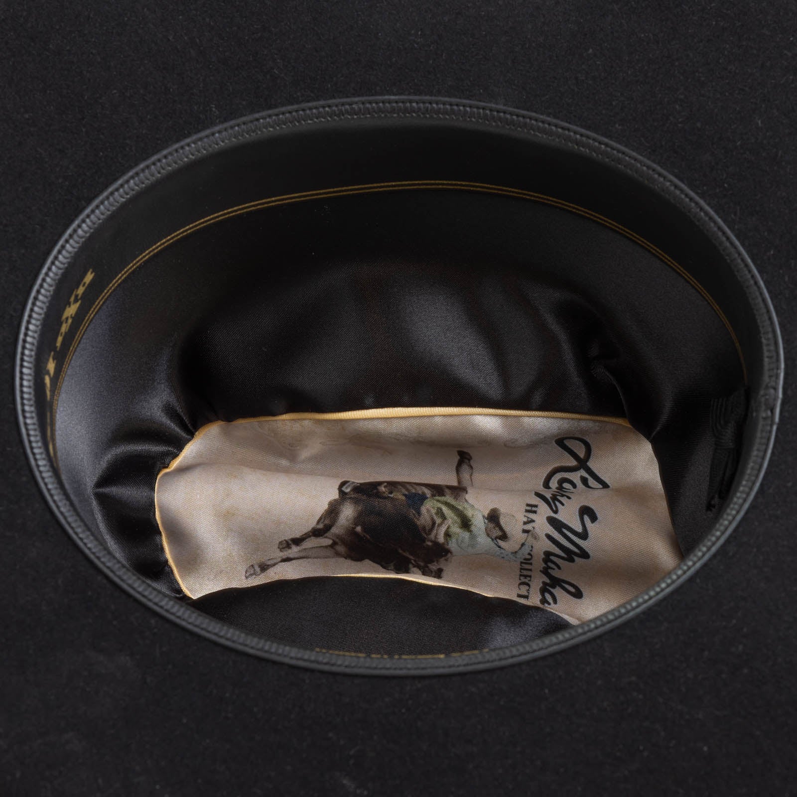 10X Douglas black cowboy hat under brim angle