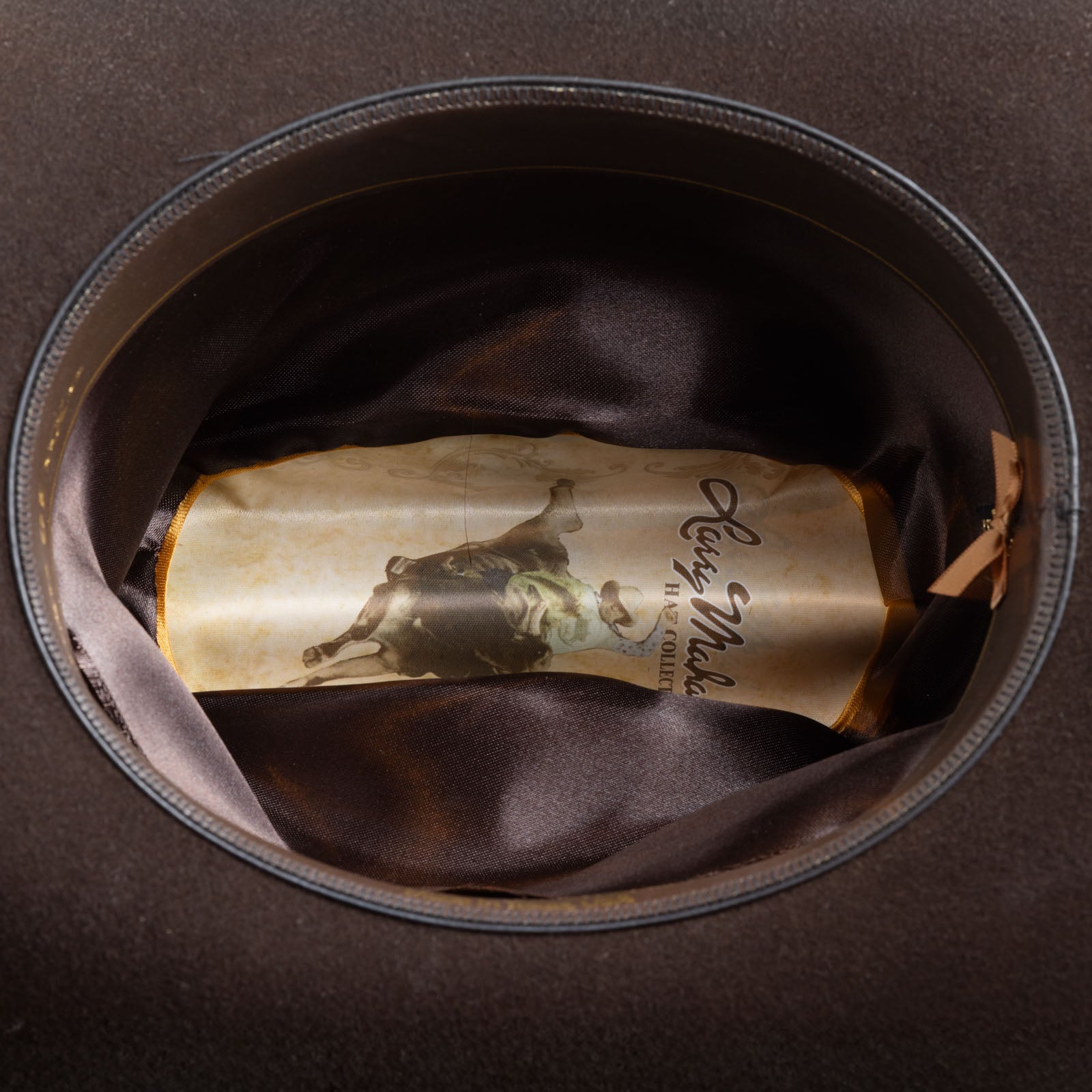 10X Jerarca brown cowboy hat under brim
angle