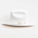 100X Independencia white cowboy hat left-side angle