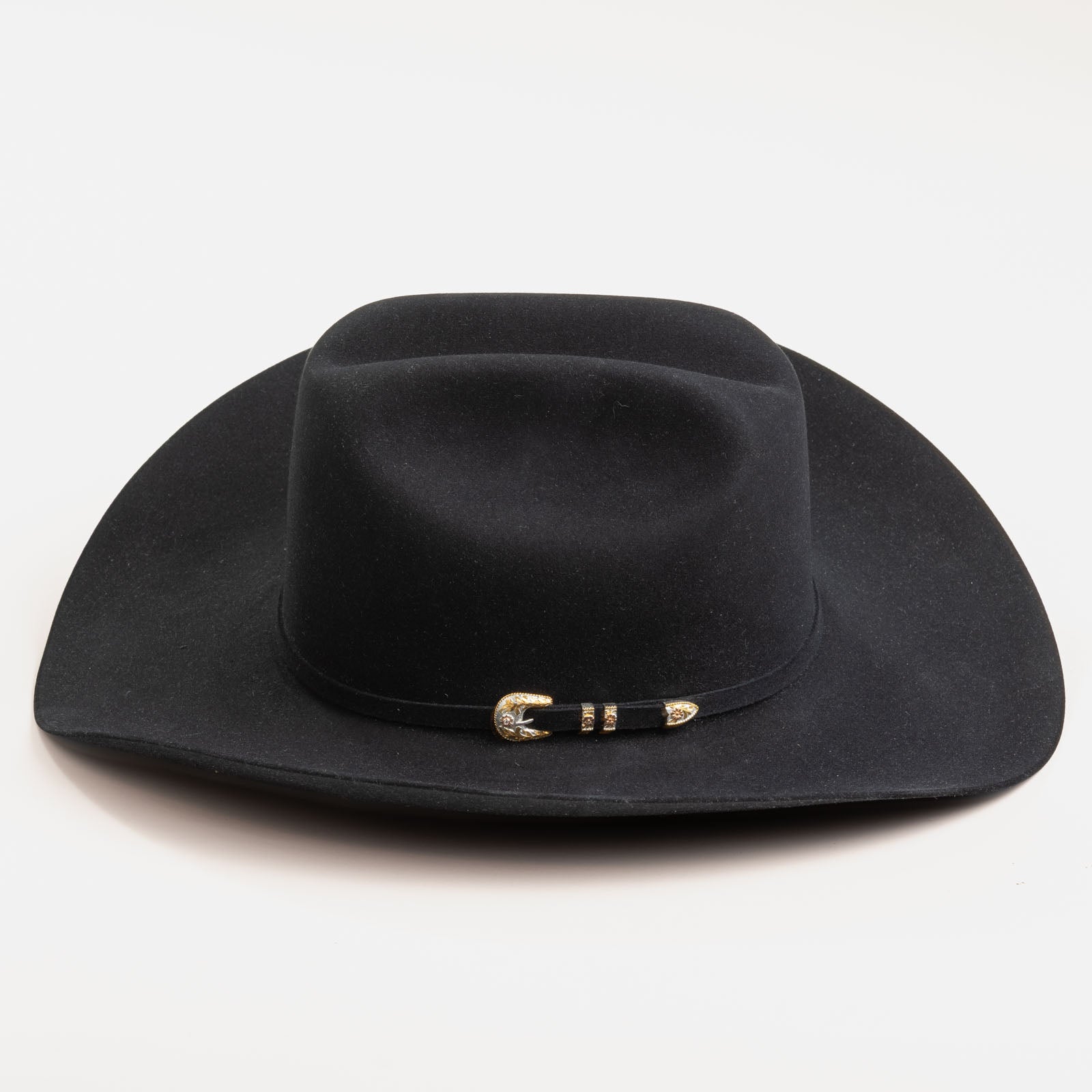 500X Superior black cowboy hat left-side angle