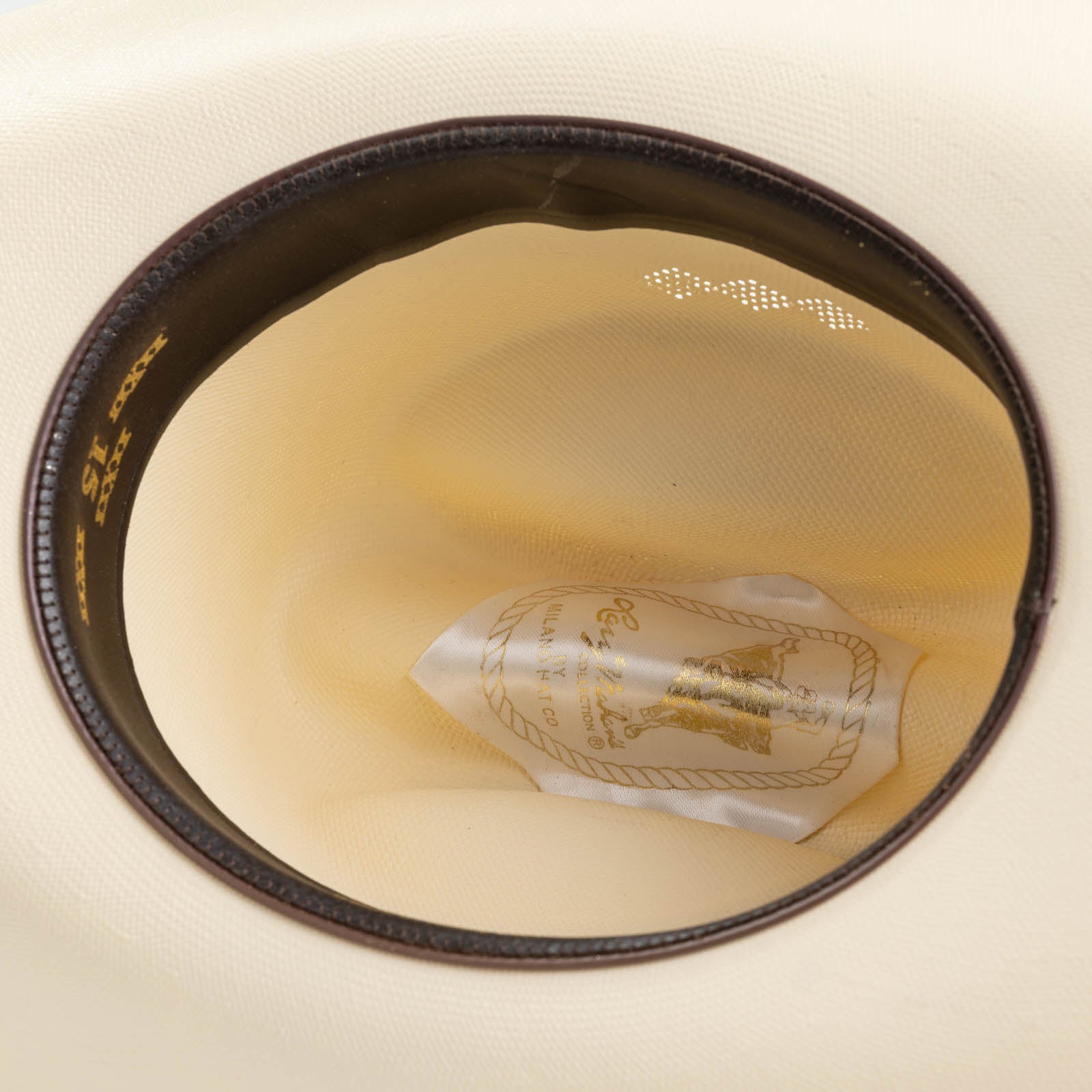 15X El Primero cognac cowboy hat under brim angle