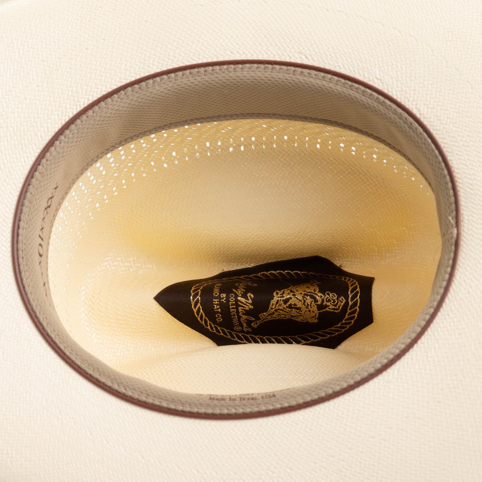 10X Panhandle black straw cowboy hat under side
