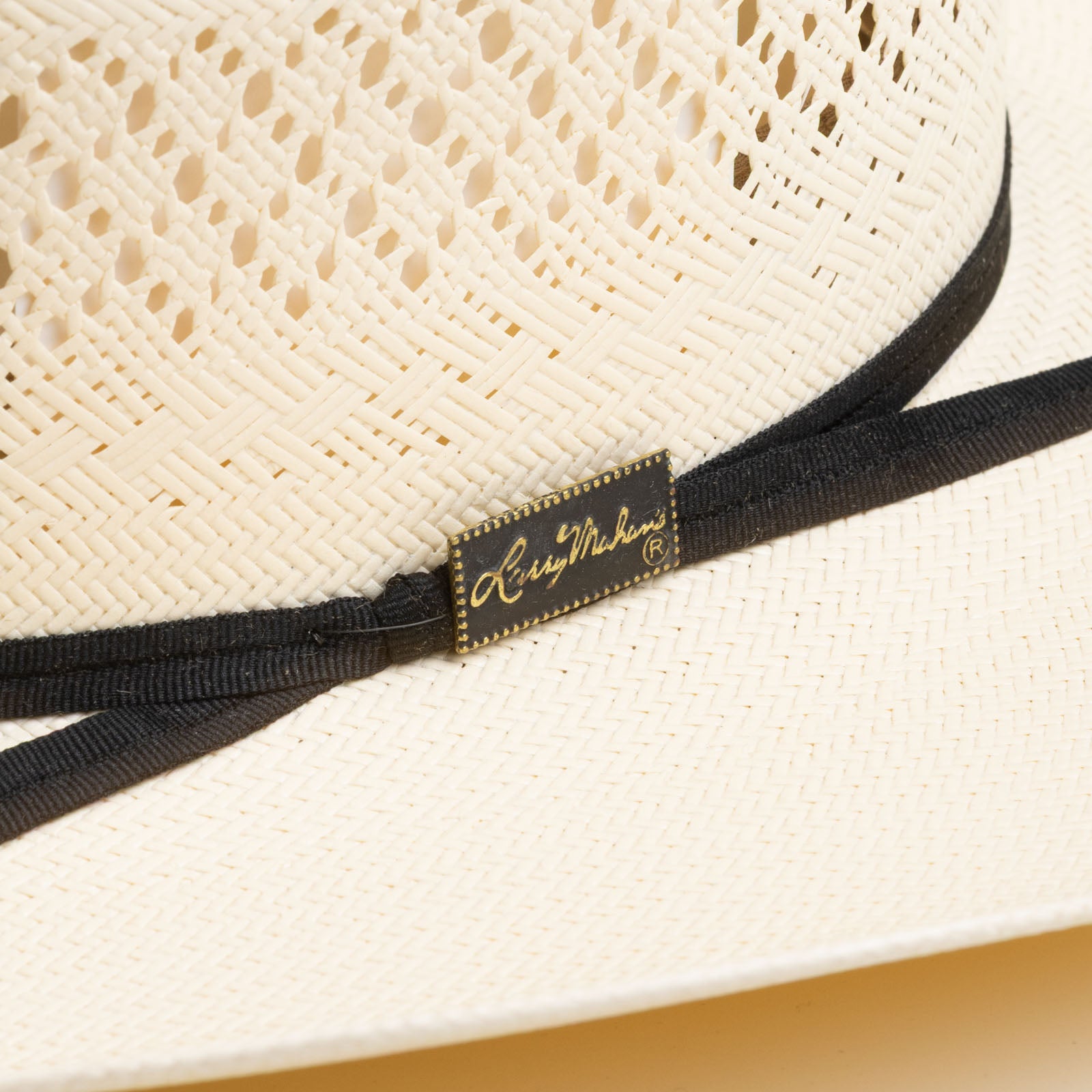 10X Cowboy Weston belly cowboy hat close-up side angle