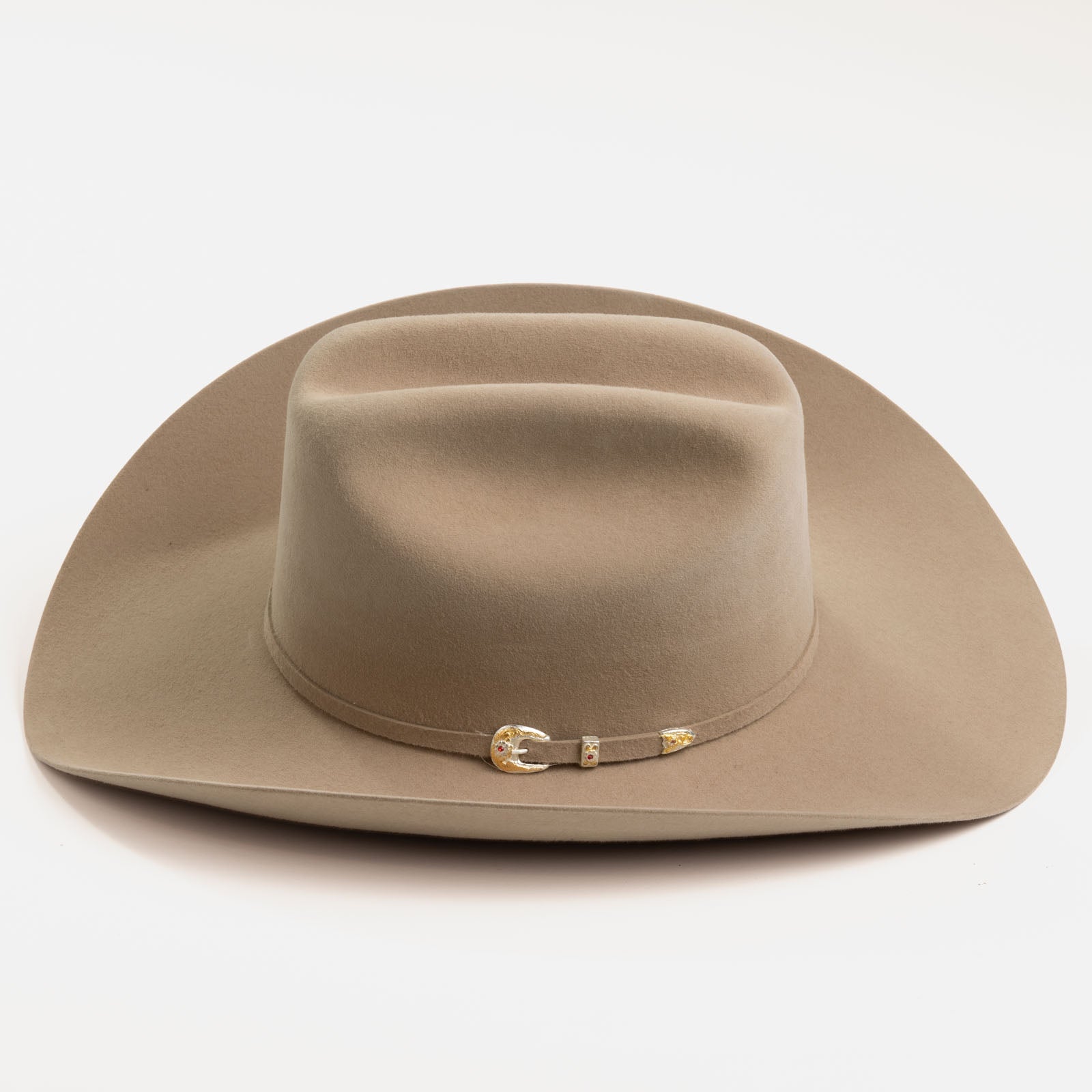 6X Real fawn cowboy hat left-side angle