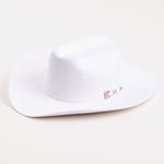 500X Superior white cowboy hat three-quarter angle