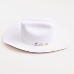 500X Superior white cowboy hat left-side angle