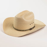 Brooks natural-colored cowboy hat three-quarter angle