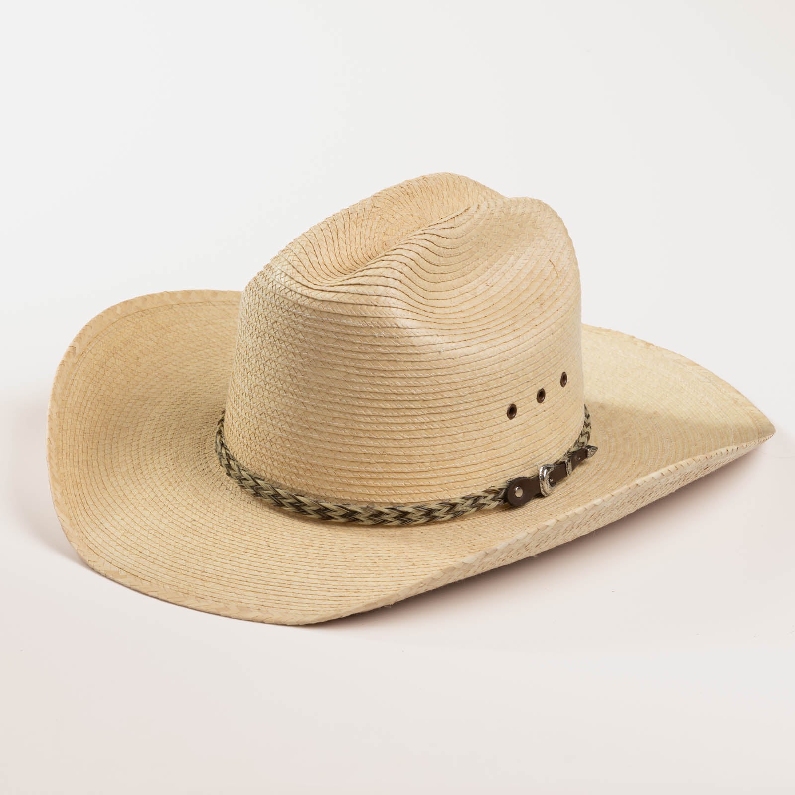 Brooks natural-colored cowboy hat three-quarter angle