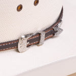 10X Bull ivory cowboy hat close-up side angle