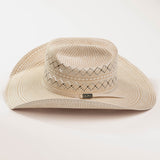 10X Cowboy Cruz tan and ivory cowboy hat side angle
