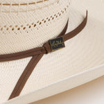 10X Cowboy Knox ivory cowboy hat close-up side angle