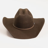 3X Stockman brown cowboy hat back angle
