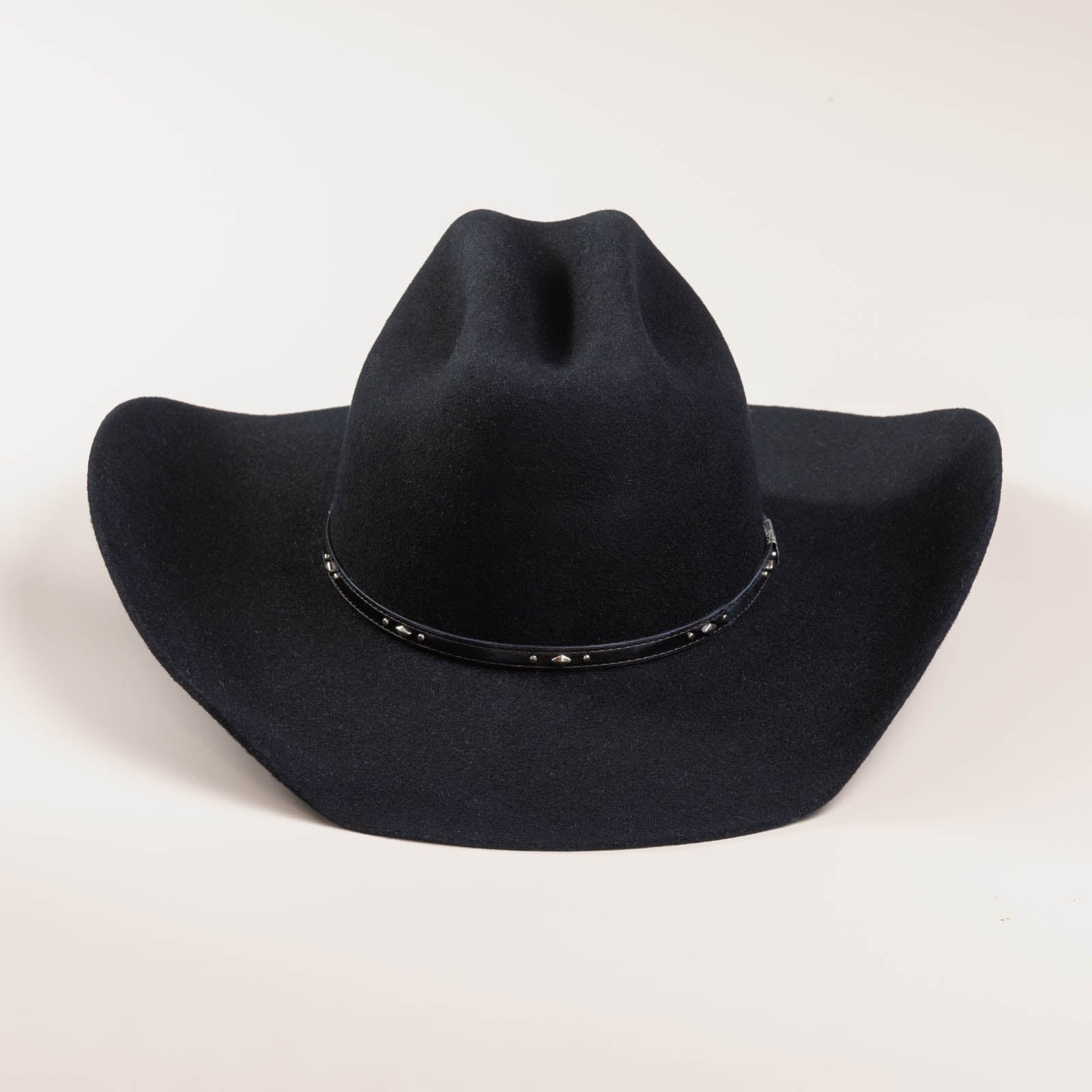 3X Stockman black cowboy hat back angle