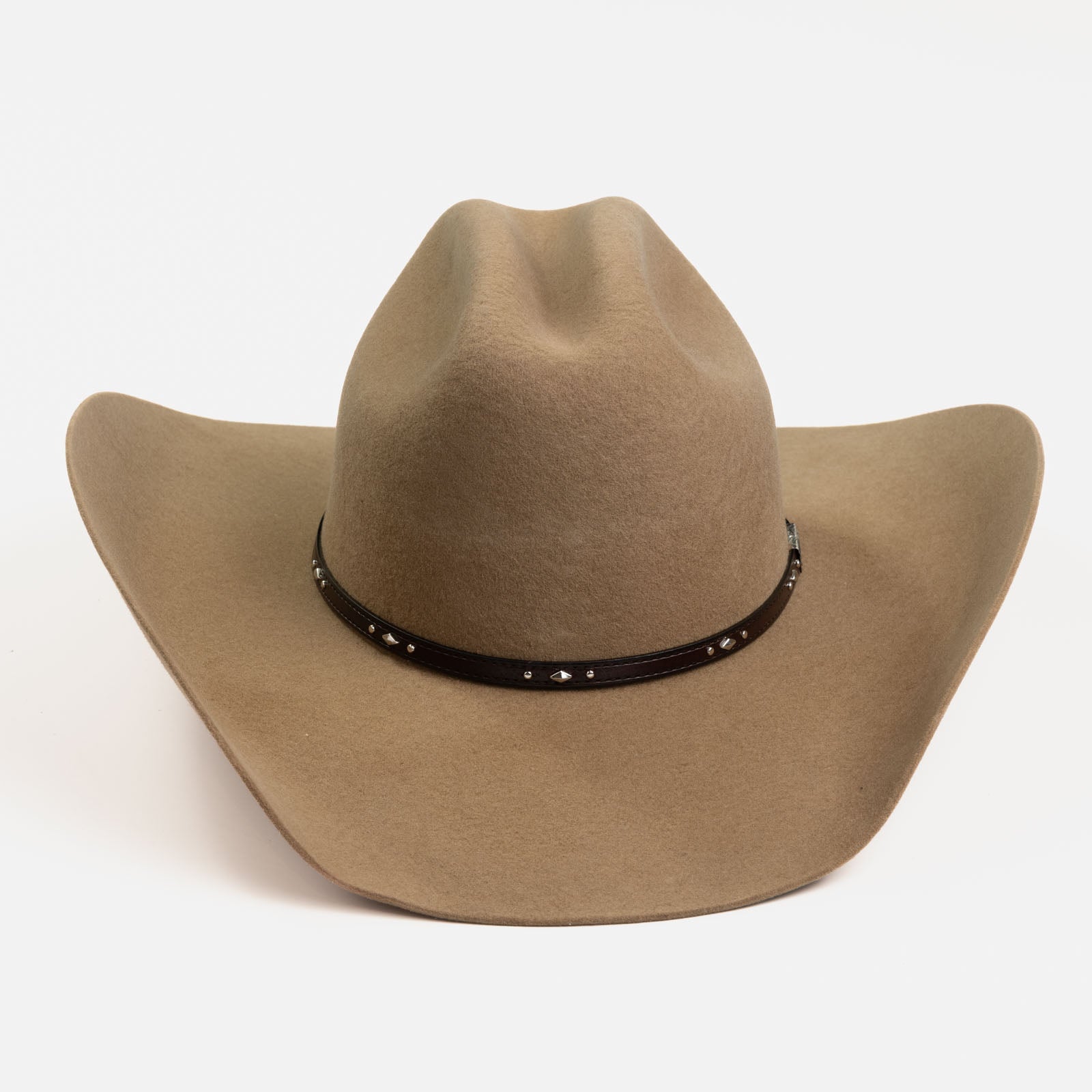3X Stockman fawn cowboy hat back side
