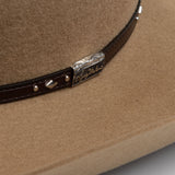 3X Stockman fawn cowboy hat leather band