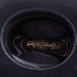 30X El Rey black cowboy hat under brim angle