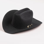 30X El Rey black cowboy hat three-quarter angle