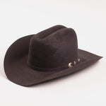 30X El Rey brown cowboy hat three-quarter angle