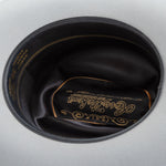 30X El Rey platinum cowboy hat under brim angle