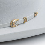 30X El Rey platinum cowboy hat close-up three-quarter angle