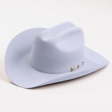 30X El Rey platinum cowboy hat three-quarter angle