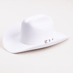 30X El Rey white cowboy hat three-quarter angle