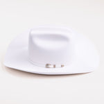 30X El Rey white cowboy hat side angle