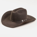 20X Pinnacle brown cowboy hat three-quarter angle
