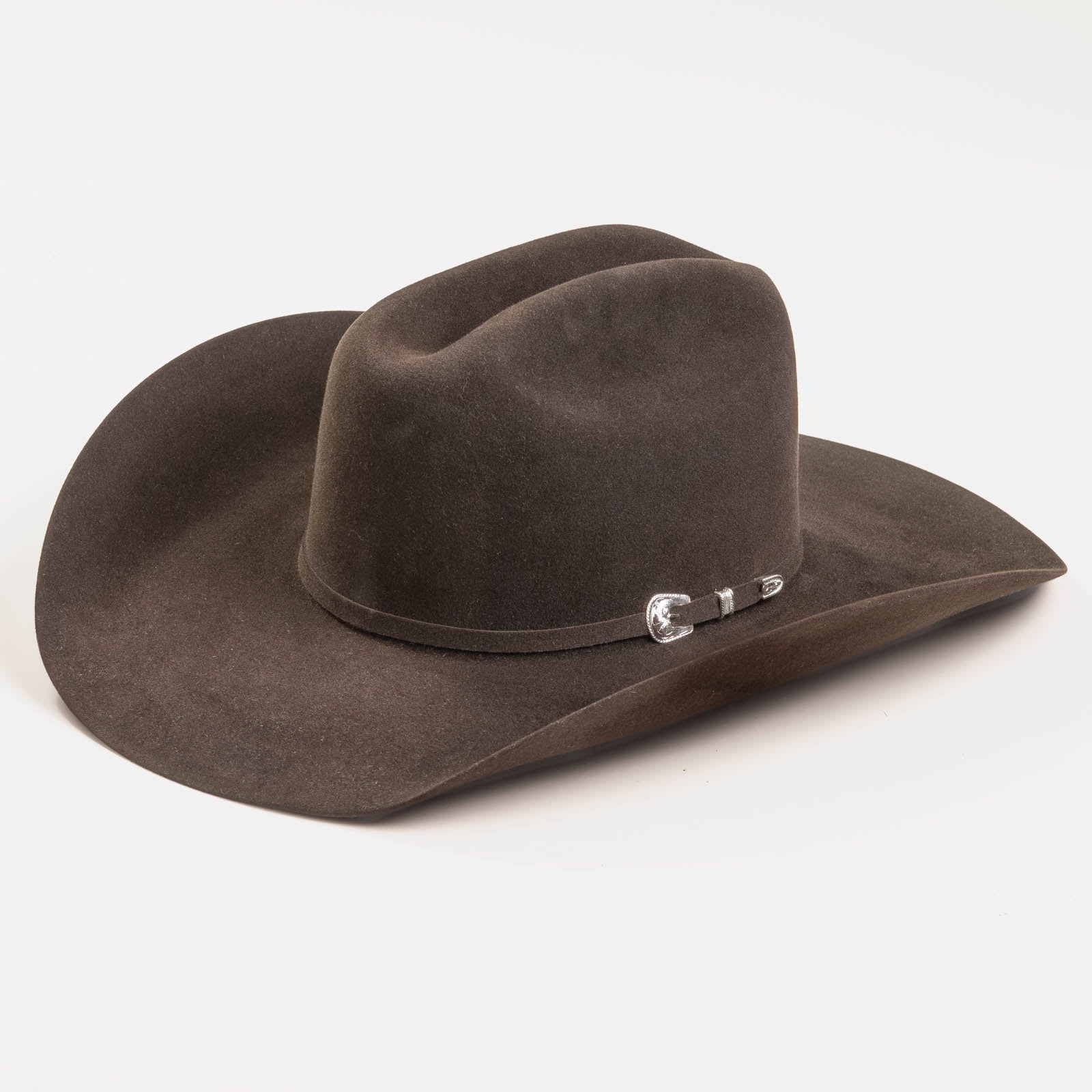 20X Pinnacle brown cowboy hat three-quarter angle
