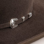 20X Pinnacle brown cowboy hat close-up three-quarter angle