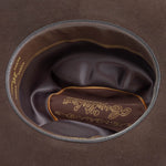 20X Pinnacle brown cowboy hat under brim angle