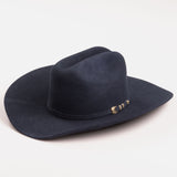 6X El Oro black cowboy hat three-quarter angle